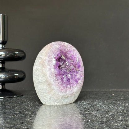 Incredible Deep Purple Amethyst Stone, Egg shaped crystal piece, AAA amethyst quality Oval Full polished Crystal