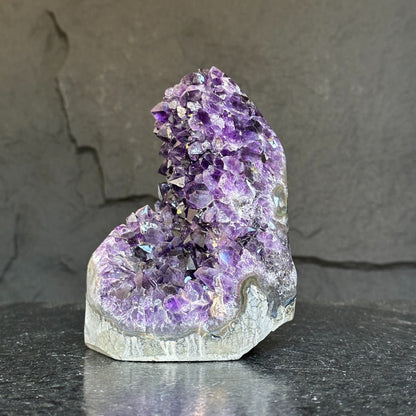 Amethyst with agate formations, amethyst cathedral for crystal decoration, extra large amethyst geode from Uruguay
