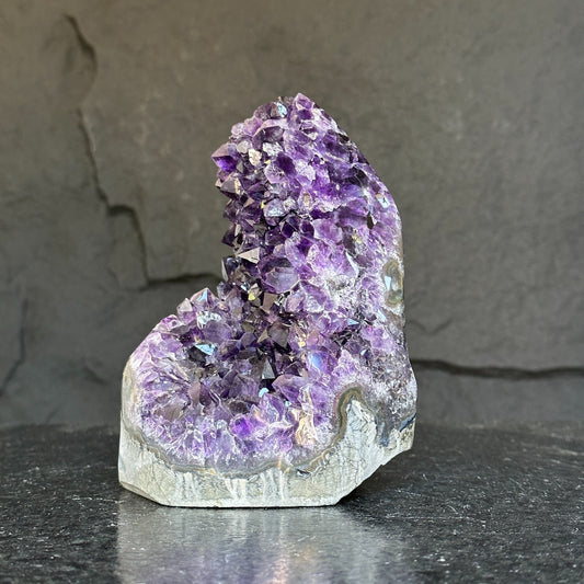 Galaxy amethyst geode, Deep Purple natural amethyst