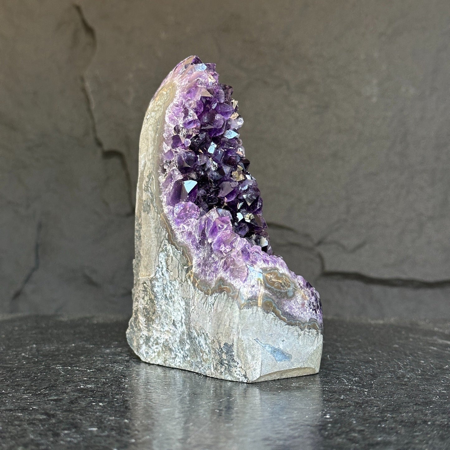 Galaxy amethyst geode, Deep Purple natural amethyst