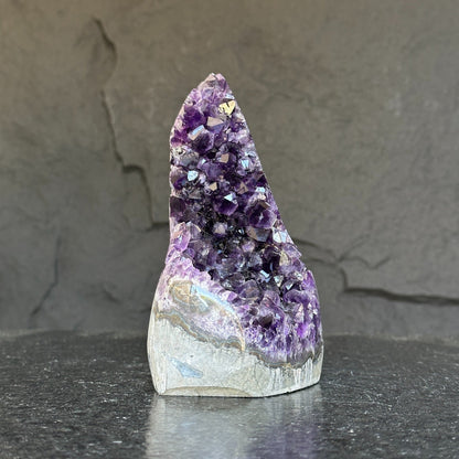 Amethyst with agate formations, amethyst cathedral for crystal decoration, extra large amethyst geode from Uruguay