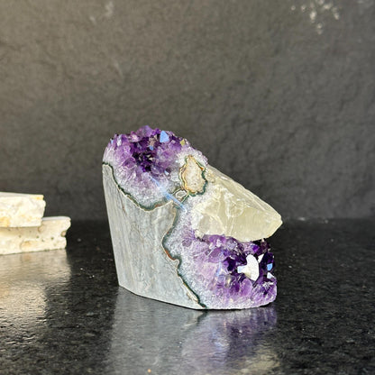 Amethyst Crystal rare find, amethyst with polished edges, Amethyst cathedral