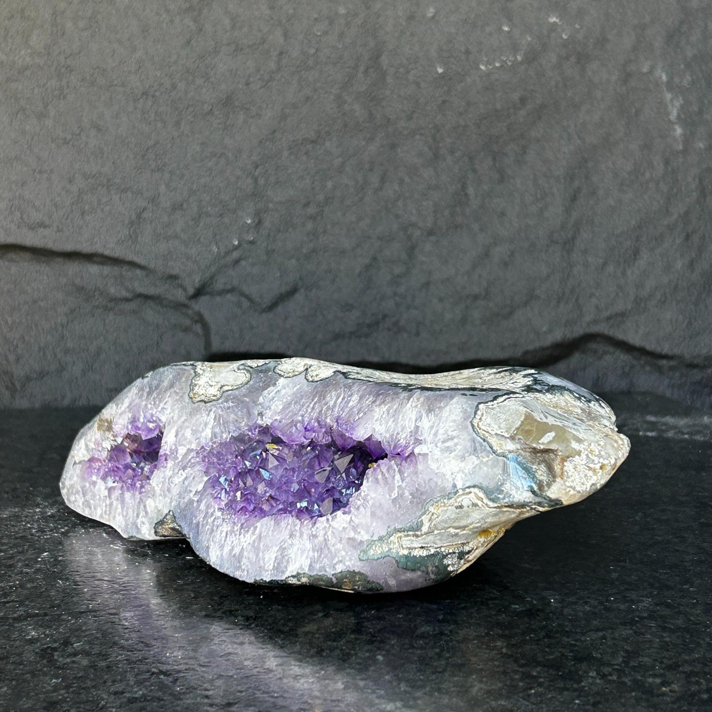 Amethyst and Agate Geode Cave, Large Cave shaped, wonderful piece for collectors, Full polished, Stunning decor Crystal
