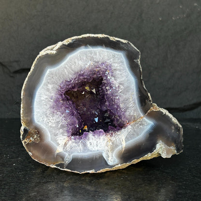 Amethyst Geode, Crystal from Uruguay, Extra Large amethyst, Anxiety Crystals with incredible agate edges