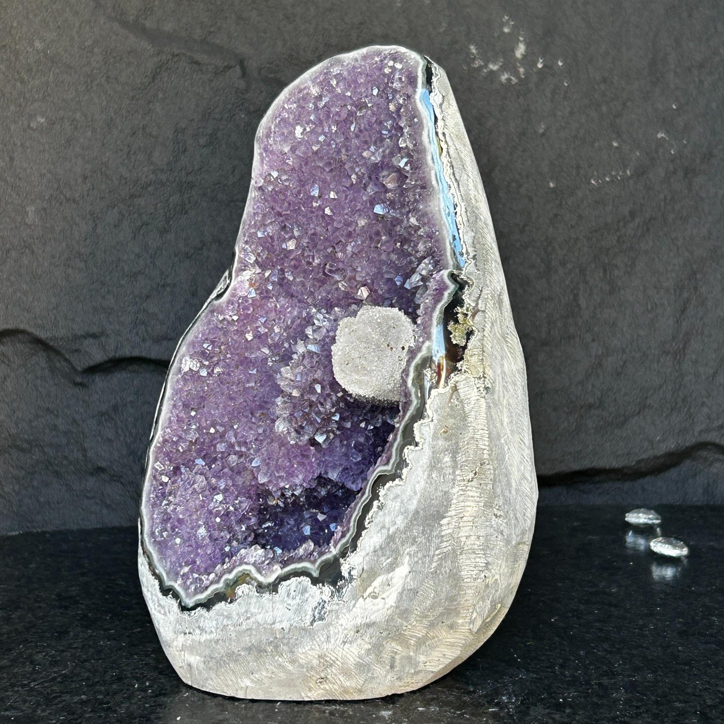 Precious stones and semi precious geode