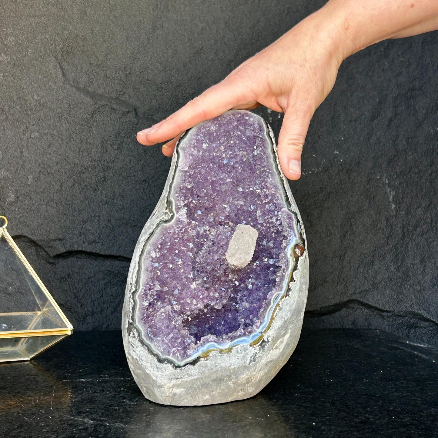 Precious stones and semi precious geode