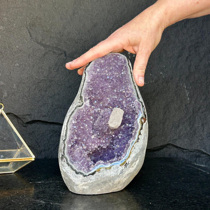 Precious stones and semi precious geode