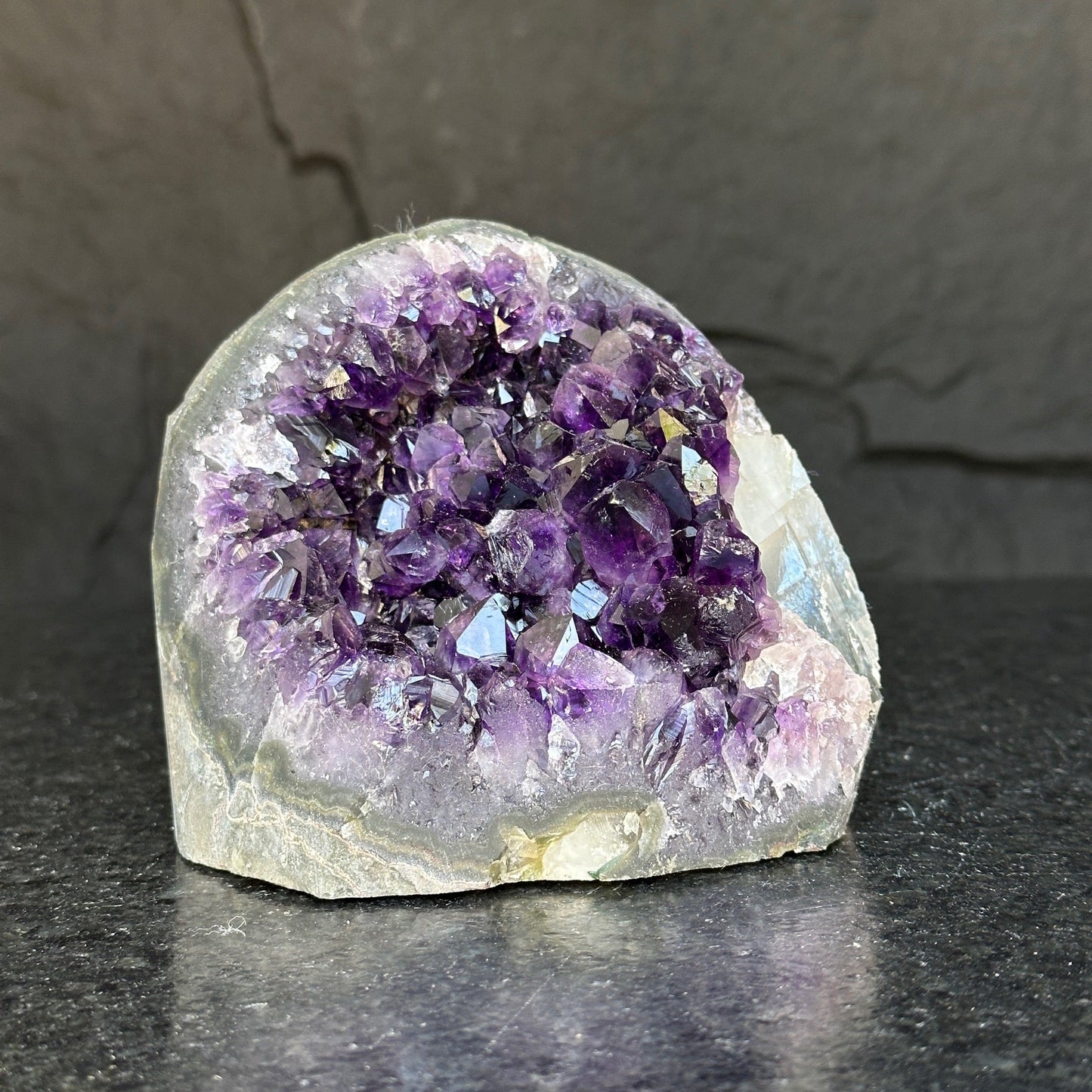Large Amethyst Crystal Stone, Deep Purple Uruguayan Amethyst Geode , Anniversary Gift for Collectors