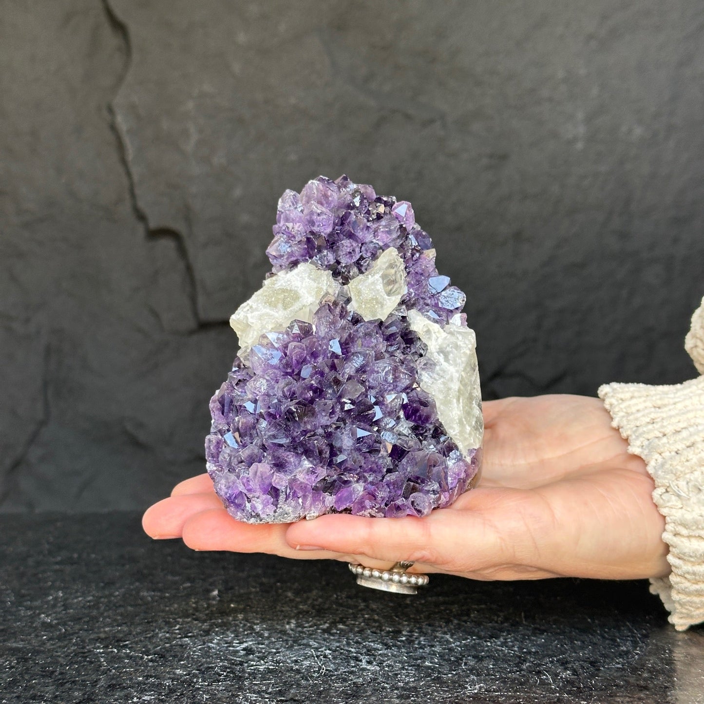 Amethyst raw stone, Cathedral amethyst, large crystal cluster