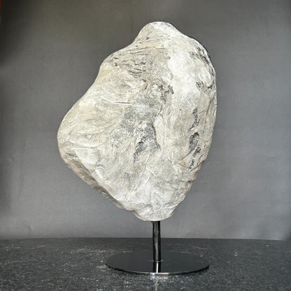 Deep Purple Amethyst Crystal Decor piece with metallic base included (13 in tall) Rare crystal for home decoration