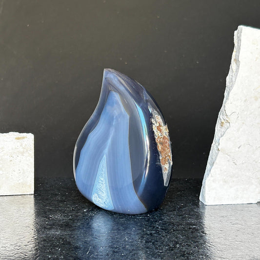 Geode crystal decor, agate flame