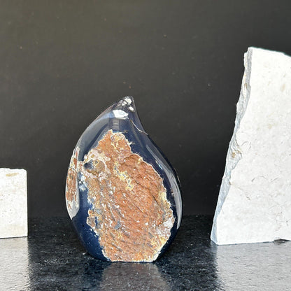 Geode crystal decor, agate flame