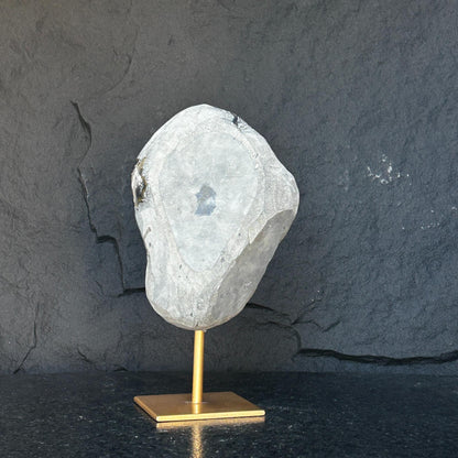 Stunning Natural Amethyst Geode with Metal Stand for Home Decor, XL Amethyst Cave