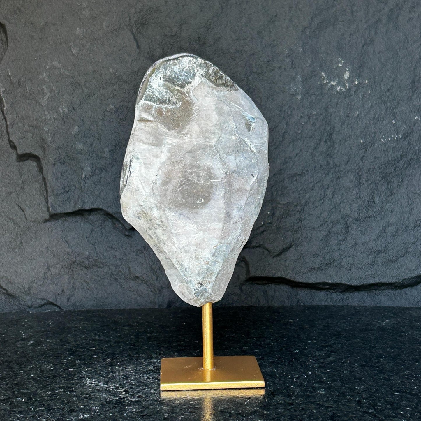 Amethyst Geode Cave with metallic base, Large Cave shaped, 9 inches tall piece for collectors, Full polished, Stunning decor Crystal