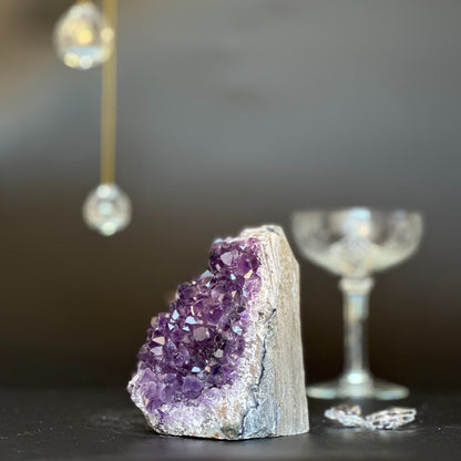 Amethyst geode cave with agate formations