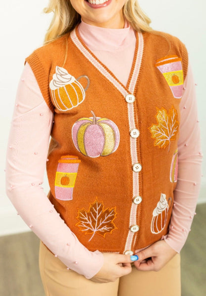 Glitter Fall Elements Vest