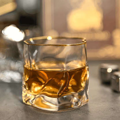 Gold Hoshi Japanese Crystal Whisky Glass