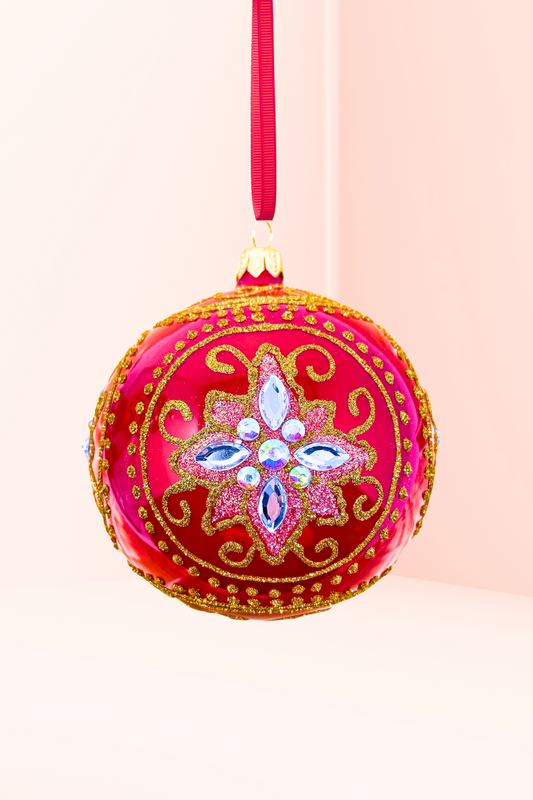 Garnet Medici Polish Glass Bauble