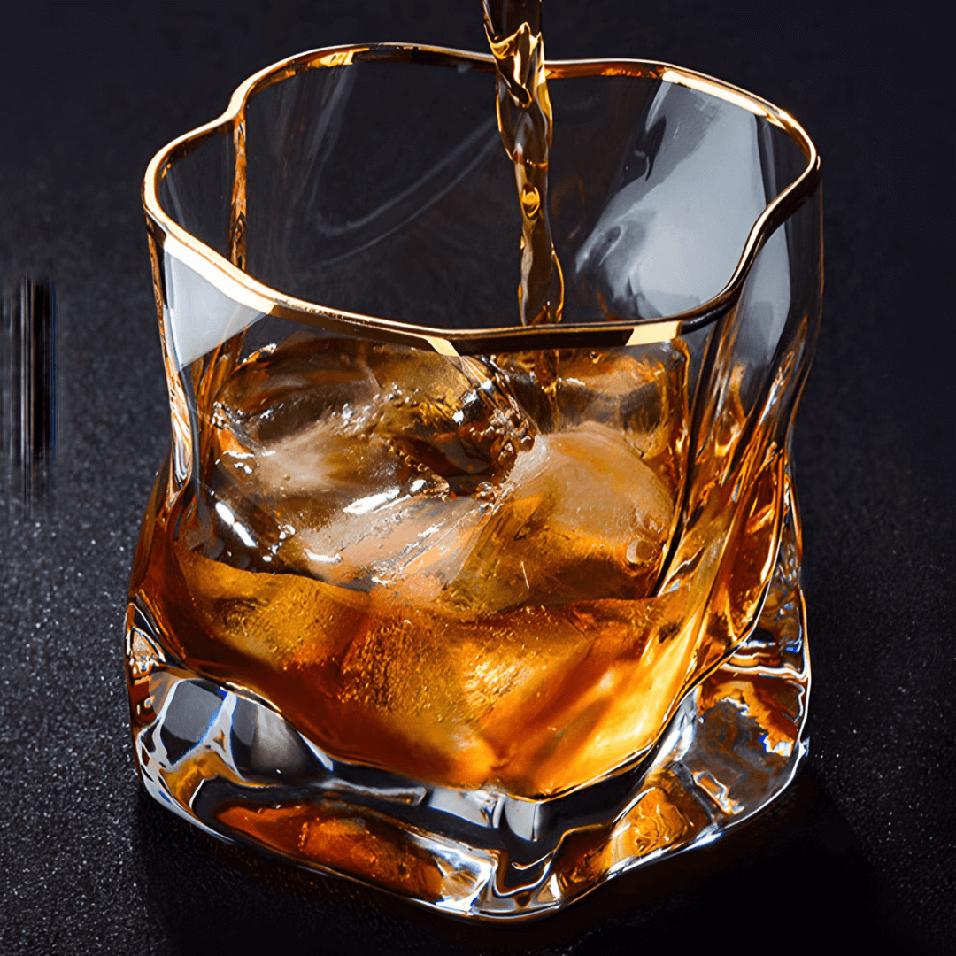 Gold Hoshi Japanese Crystal Whisky Glass