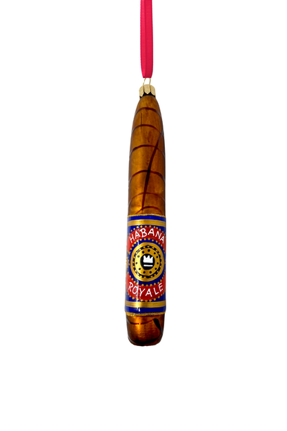 Habana Royale Cigar Polish Glass Ornament