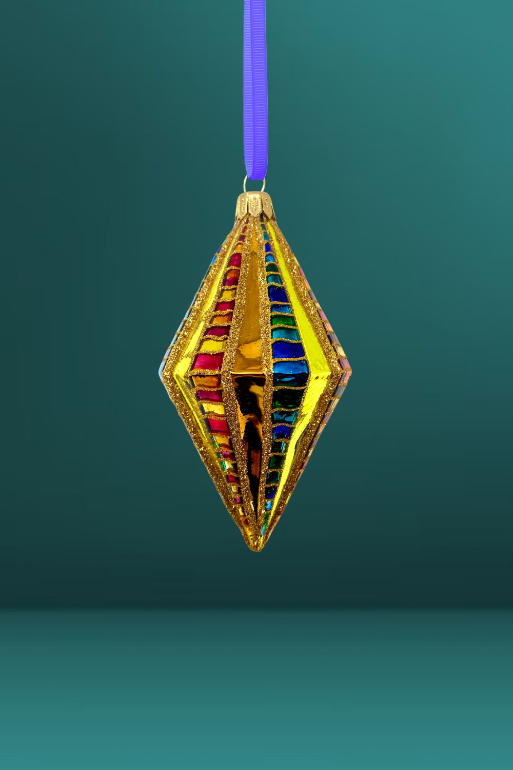 High Roller Diamond Glass Ornament