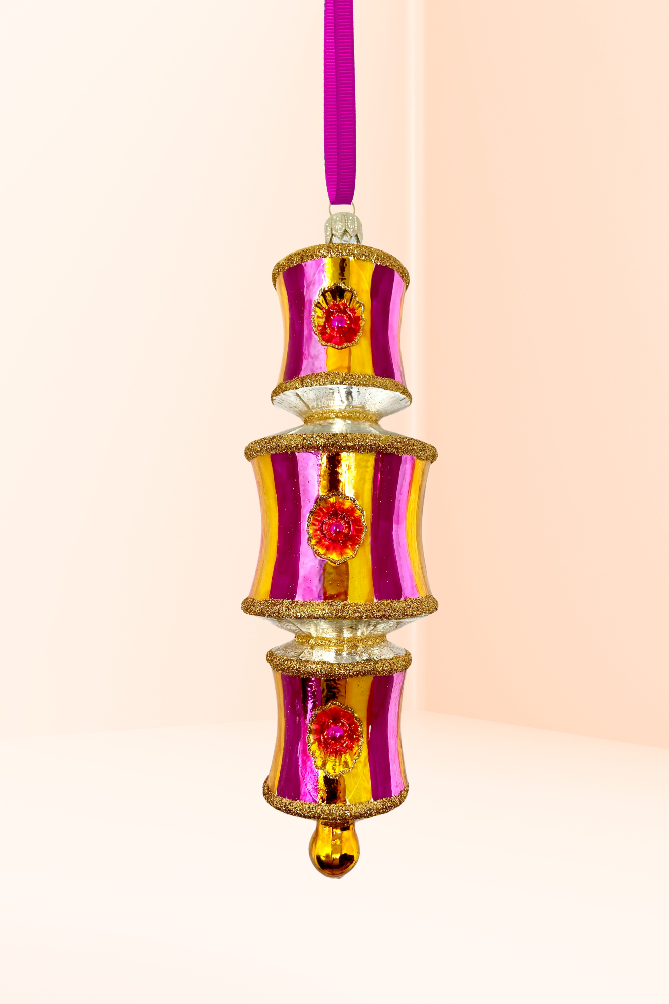 Hold 'Em Dazzler Glass Ornament