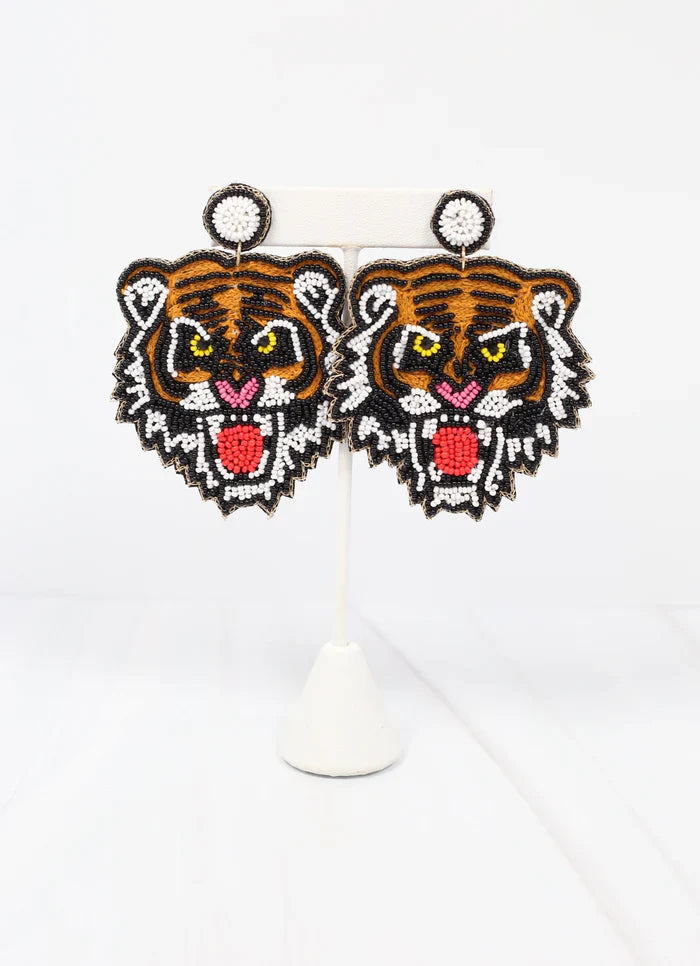 Fierce Tiger Earrings