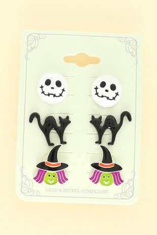 3 - pack Halloween Earrings