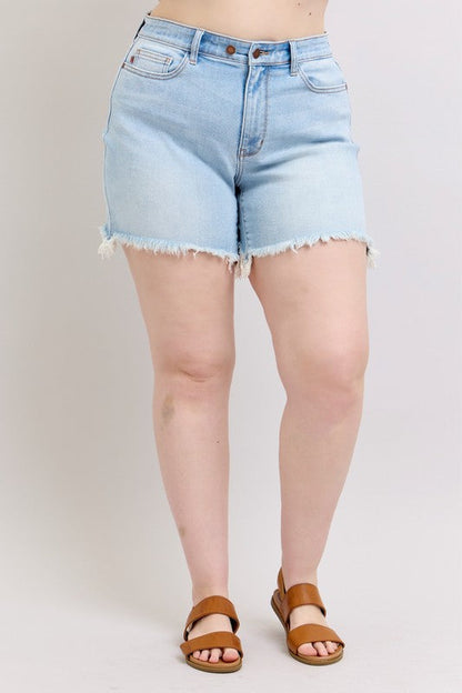 Judy Blue 2 Button Dad Shorts