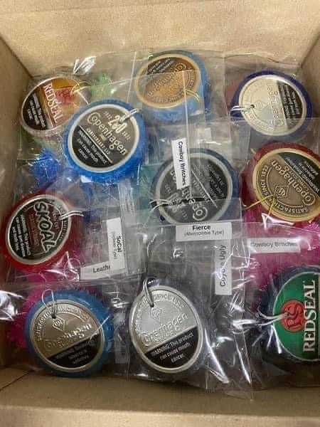 Grizzly Snuff Can Car Freshie