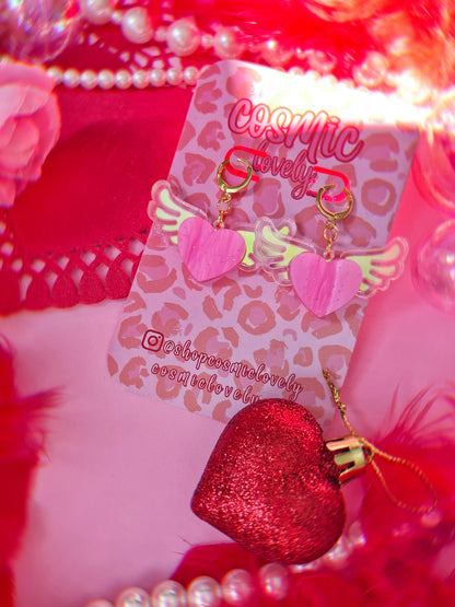 Winged Heart Earrings