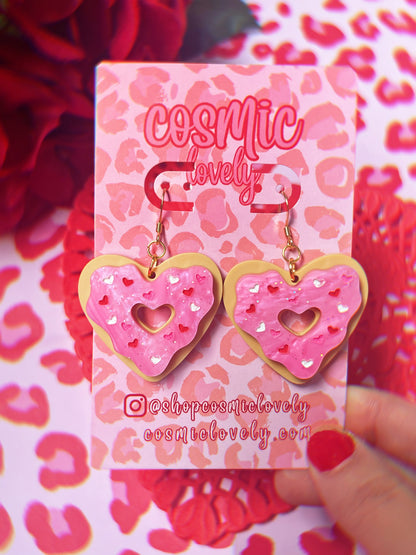 Donut Heart Earrings