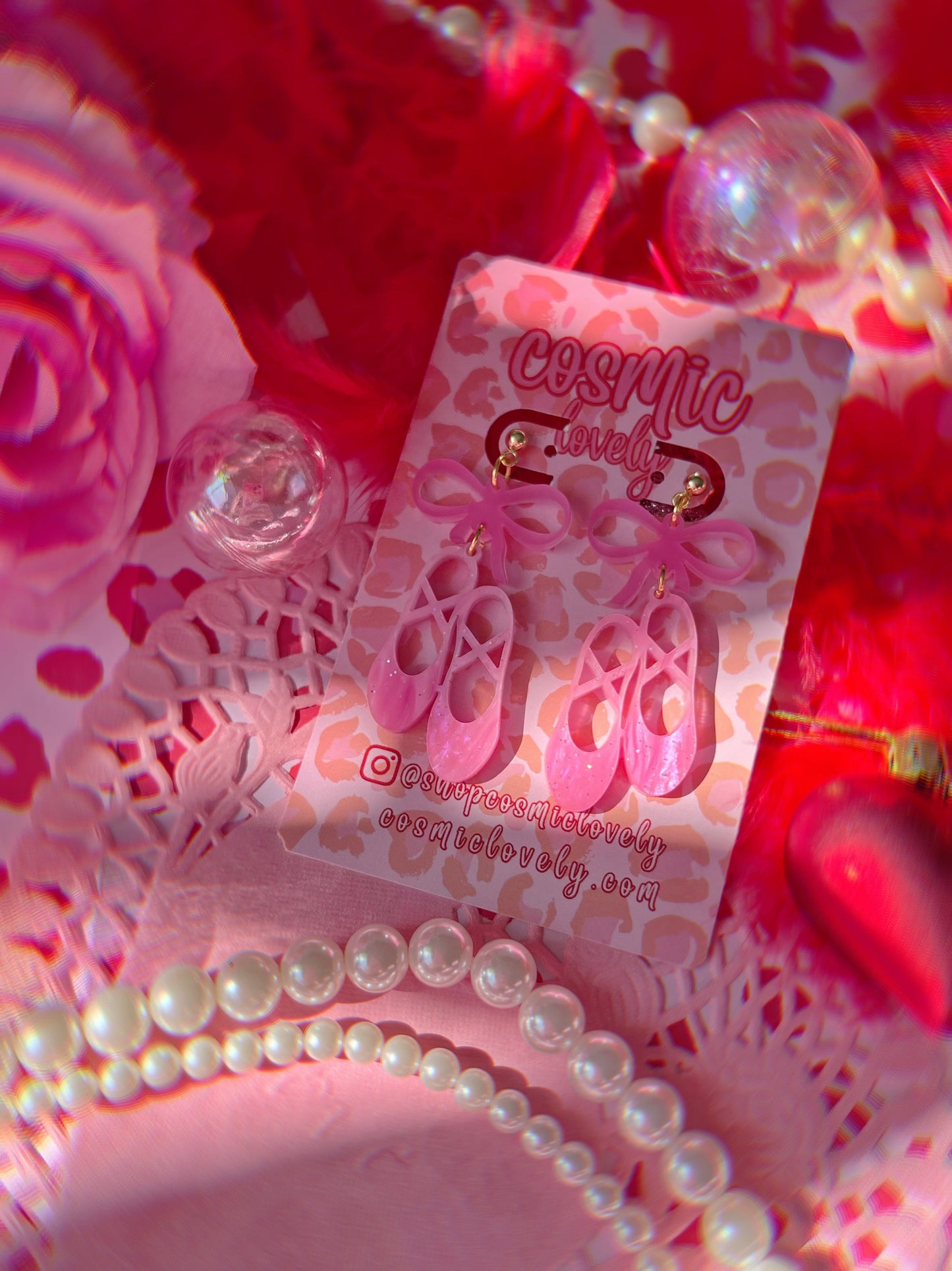 Pretty Pink Ballerina Earrings