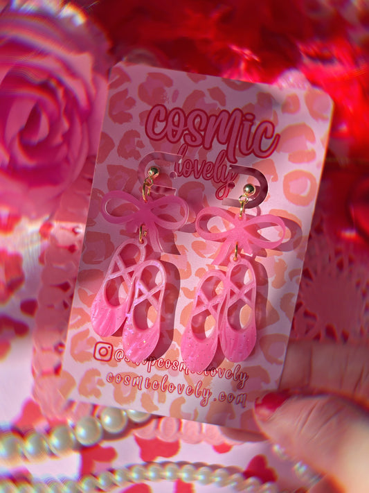 Pretty Pink Ballerina Earrings