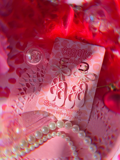 Pastel Pink Ballerina Earrings