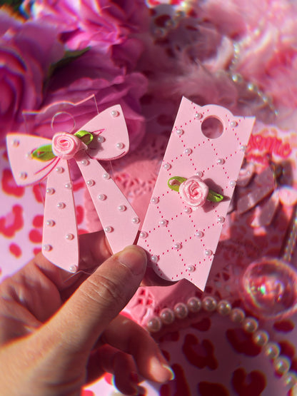 Coquette Quilted Pastel Pink Pearl H2.0 Cup Topper 40oz | 30oz | 20 oz