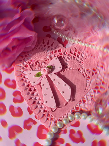 Coquette Pink Pearl Bow H2.0 Cup Topper 40oz | 30oz | 20 oz