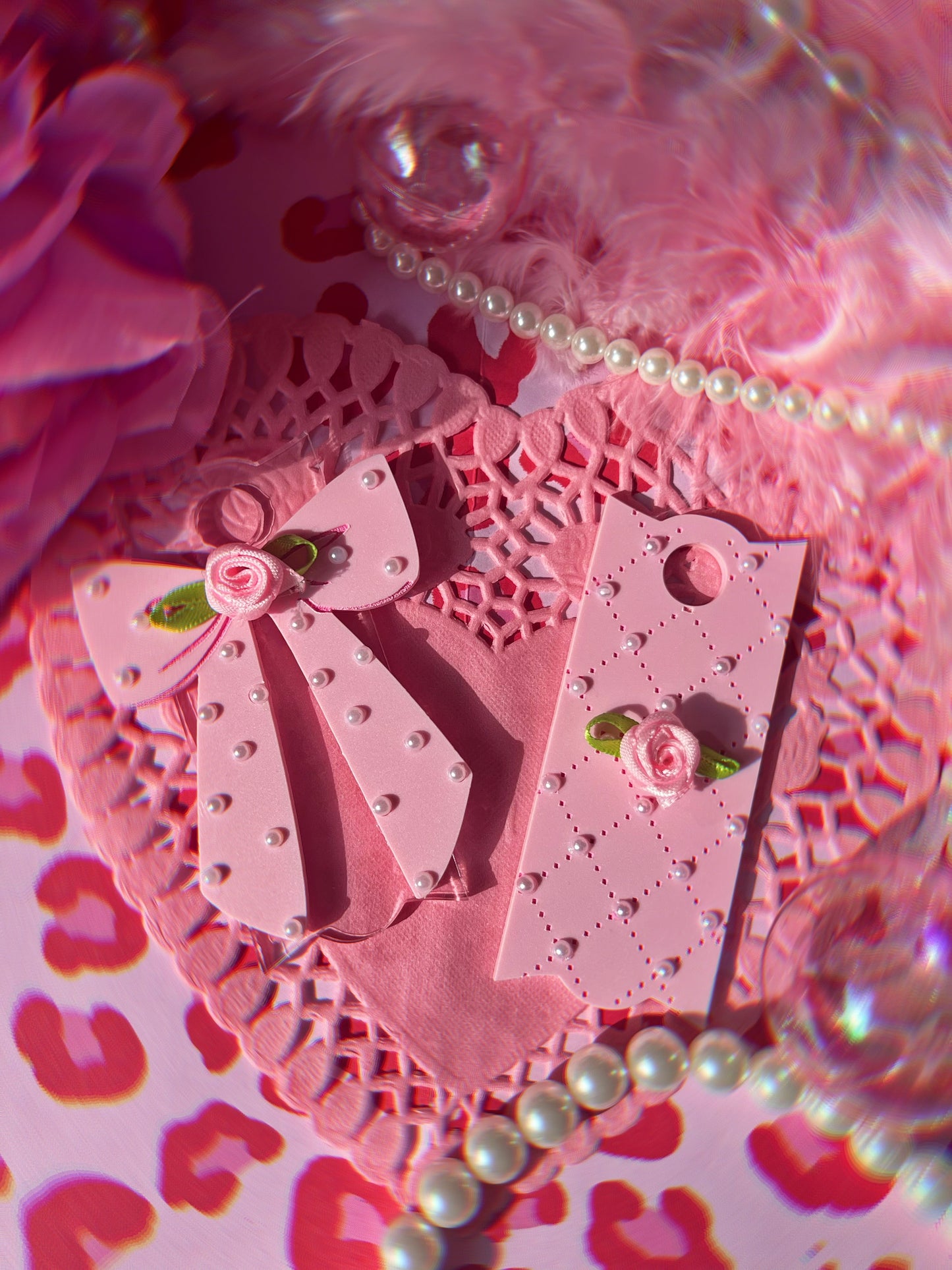 Coquette Pink Pearl Bow H2.0 Cup Topper 40oz | 30oz | 20 oz