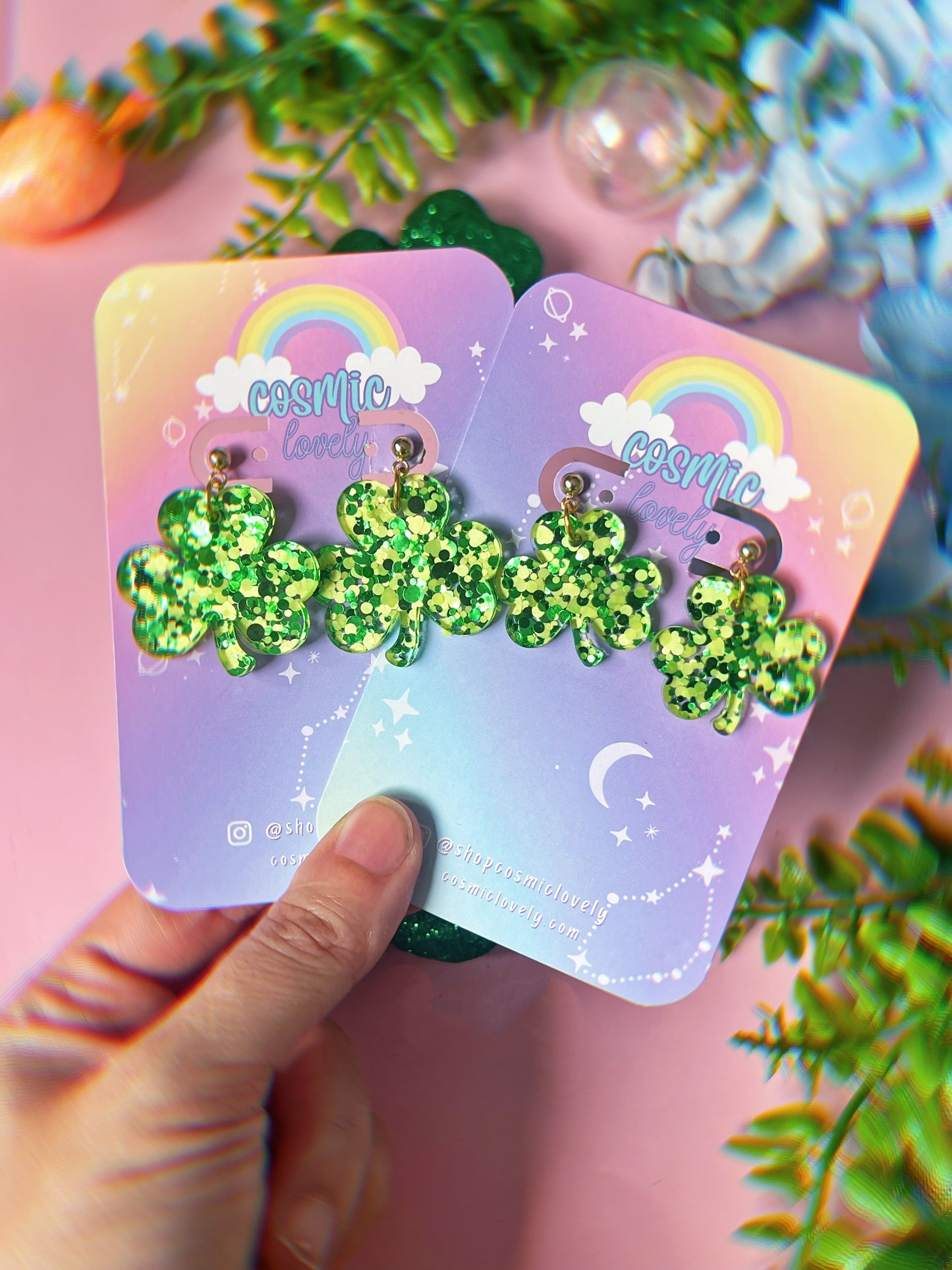 Shamrock Confetti Earrings