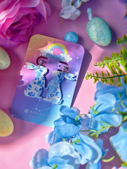 Chinoiserie Easter Bunny Earrings