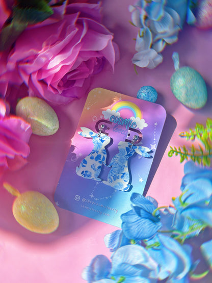 Chinoiserie Easter Bunny Earrings