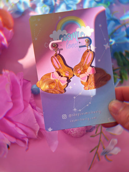 Chocolate Easter Bunny Earrings