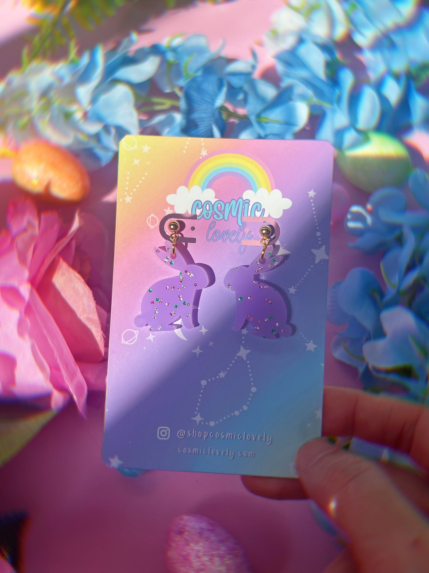 Pastel Easter Bunny Earrings