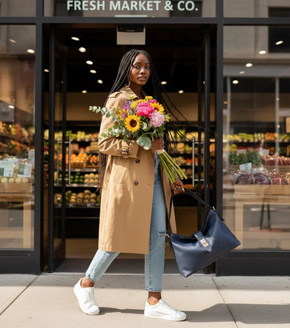 THE CLARA LEATHER SLOUCH BAG