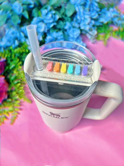 Rainbow Marshmallow Bunny Tumbler H2.0 Cup Topper 40oz | 30oz | 20 oz