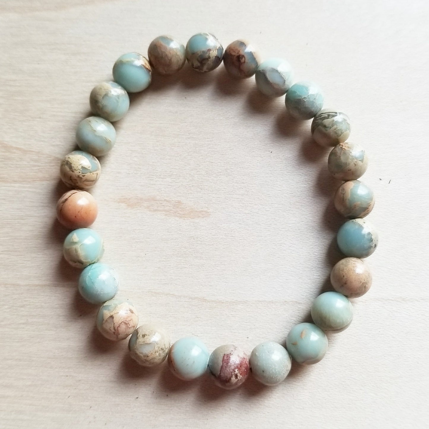 Aqua Terra Jasper Stretch Beaded Bracelet 800f