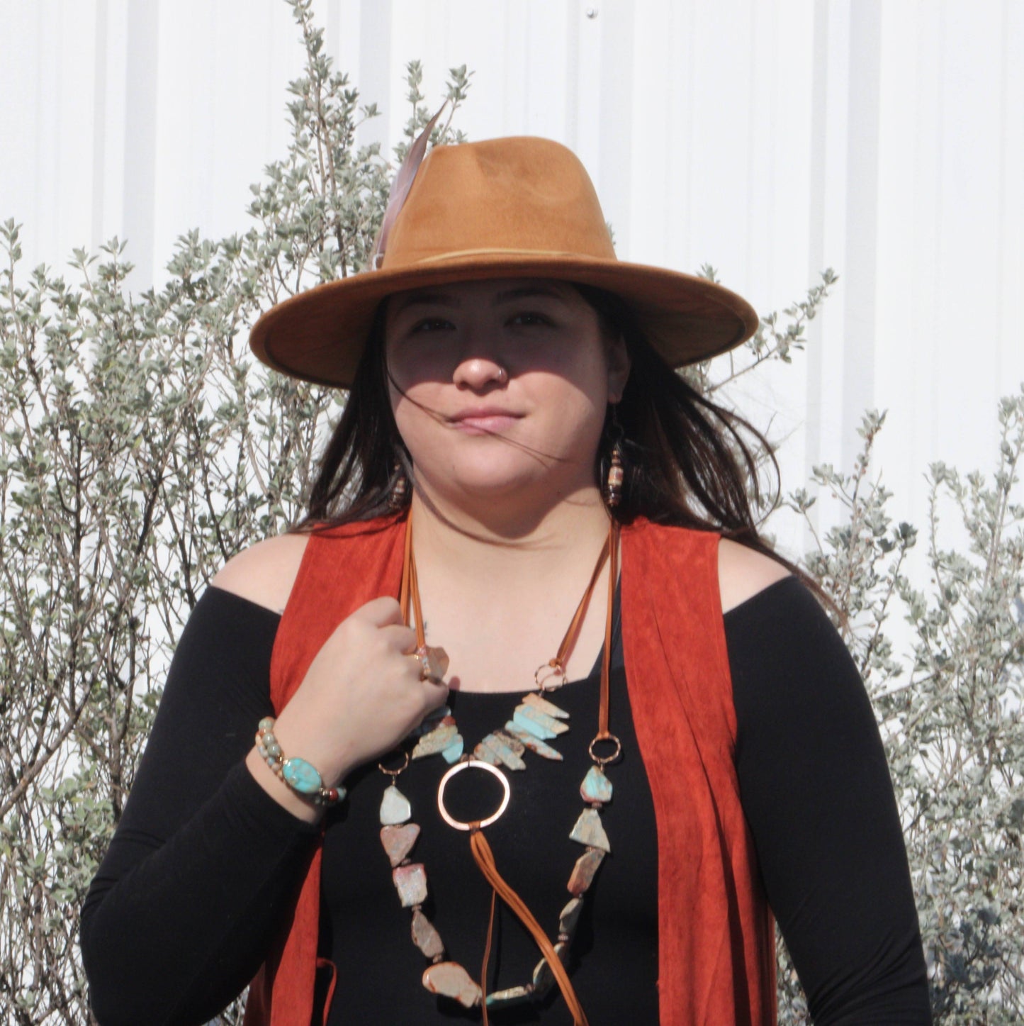 Genuine Aqua Terra Beaded Slab Necklace 239m