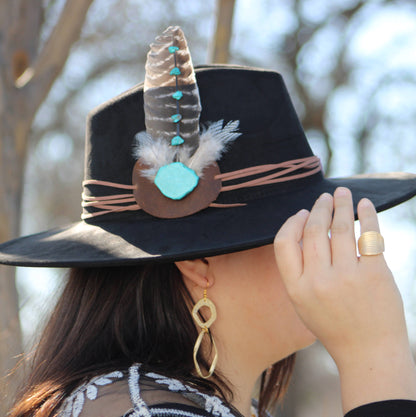 Matte Gold Hoop Earrings with Oval Hoop Dangle 203u