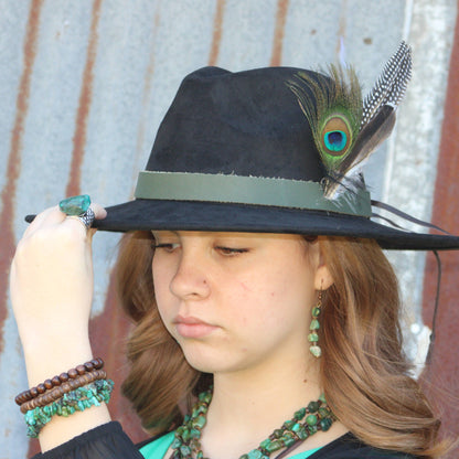 Genuine HuBei Turquoise & Wood Drop Earrings 221g