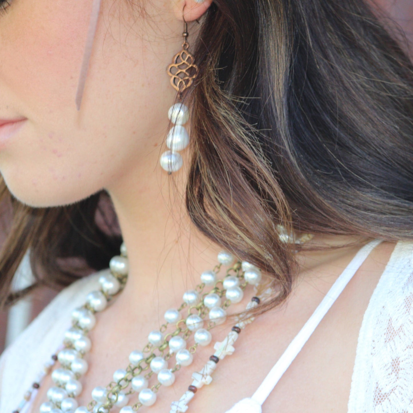 Genuine Freshwater Potatoe Pearl Earrings Wedding Collection 220i